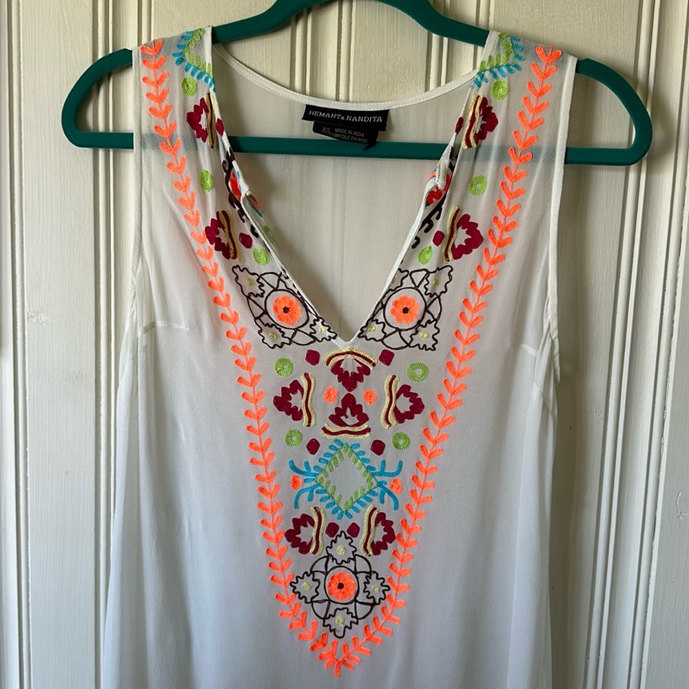 Hermant & Nandita Silk Sheer Dress Size XS